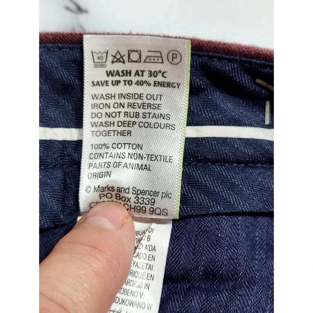 Blue Harbour Luxury Italian Soft Moleskin Soft Emmetex Flat Front‎ Pant 34X29